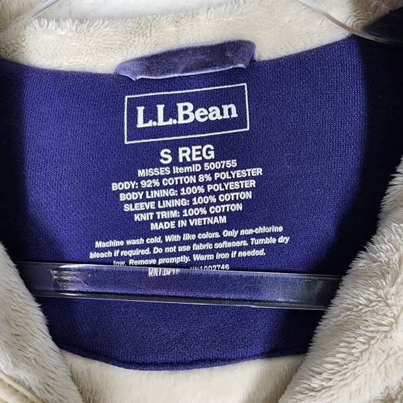 L.L. BEAN FLEECE LINED HOODED FULL ZIPPERED JACKET - Picture 8 of 8